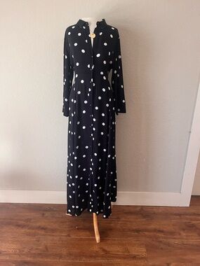 Philosophy Black Maxi Dress with White Polka Dots